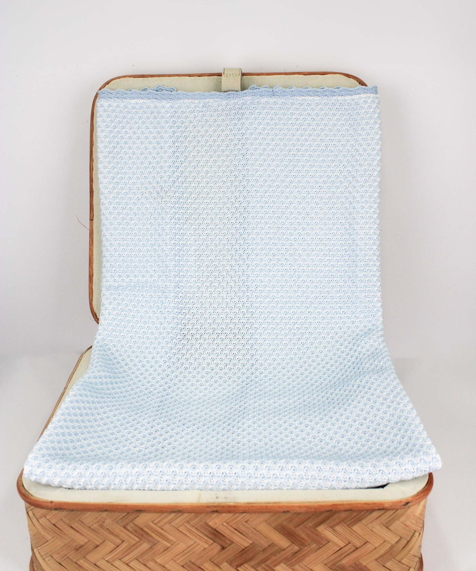 Marlù Coperta Bianco/Cielo per Neonati
