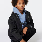 Boss Kids Giubbino Nero con Logo per Bambini