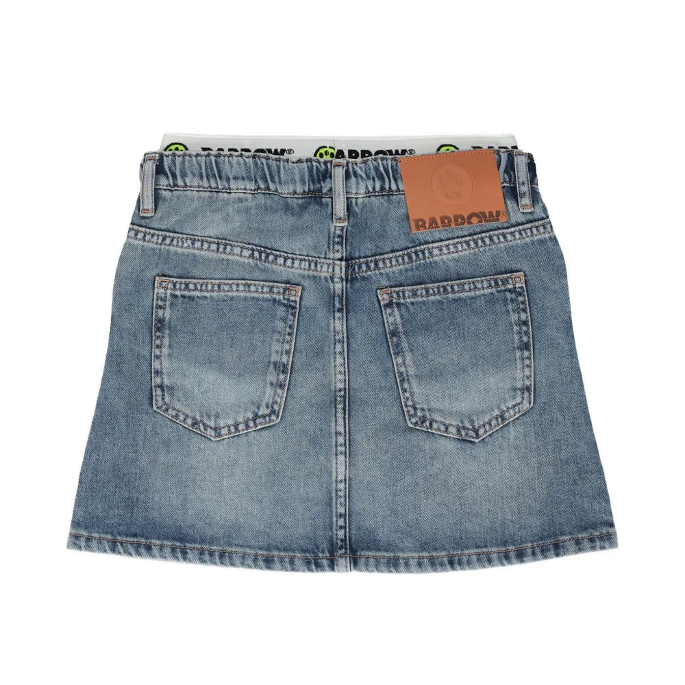 Barrow Kids Gonna Denim con Logo per Bambine