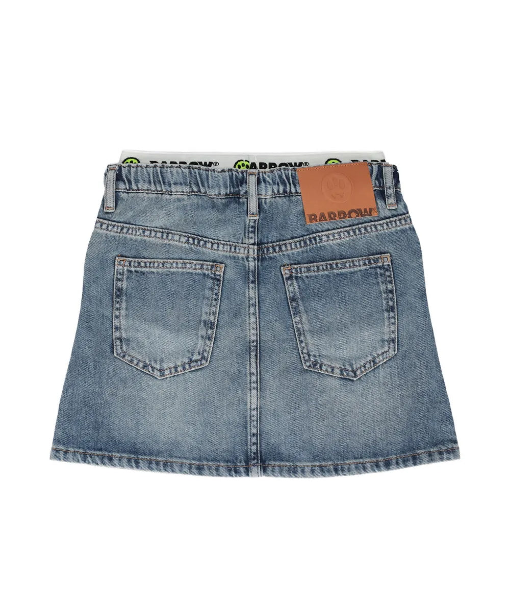 Barrow Kids Gonna Denim con Logo per Bambine