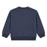 Palm Angels Kids Felpa Blu Navy con Stampa Logo Lettering per Neonati