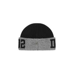 Dsquared2 Kids Cappellino Nero in Lana con Logo per Neonati (retro)