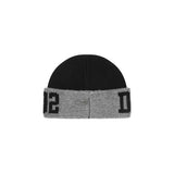Dsquared2 Kids Cappellino Nero in Lana con Logo per Neonati (retro)