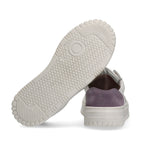 Elisabetta Franchi La Mia Bambina Sneakers Avorio/Lilla con Logo per Bambine