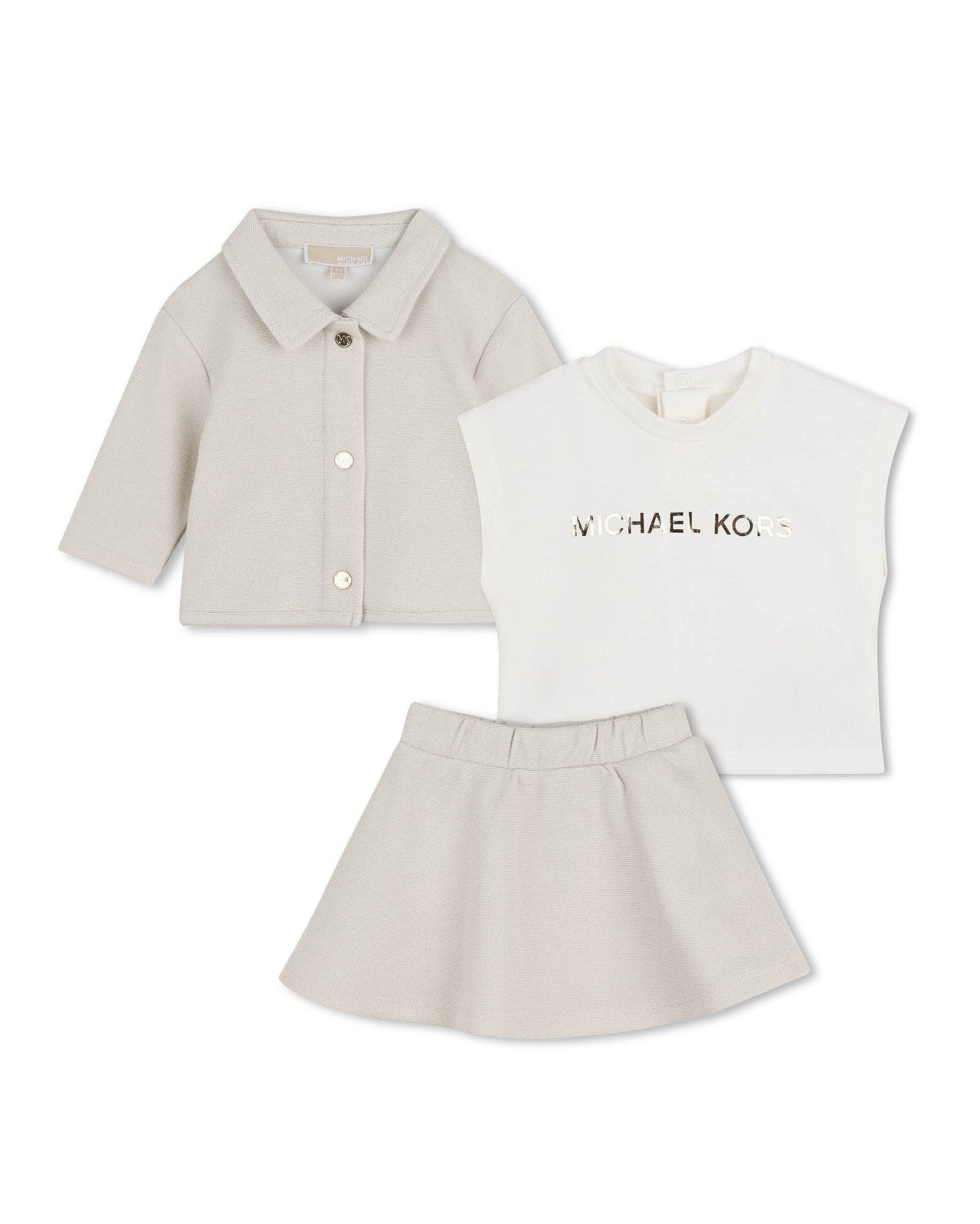 Michael Kors Kids Completo Corda/Bianco per Neonate