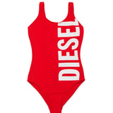 Diesel Kids Costume Rosso con Stampa Logo per Bambine