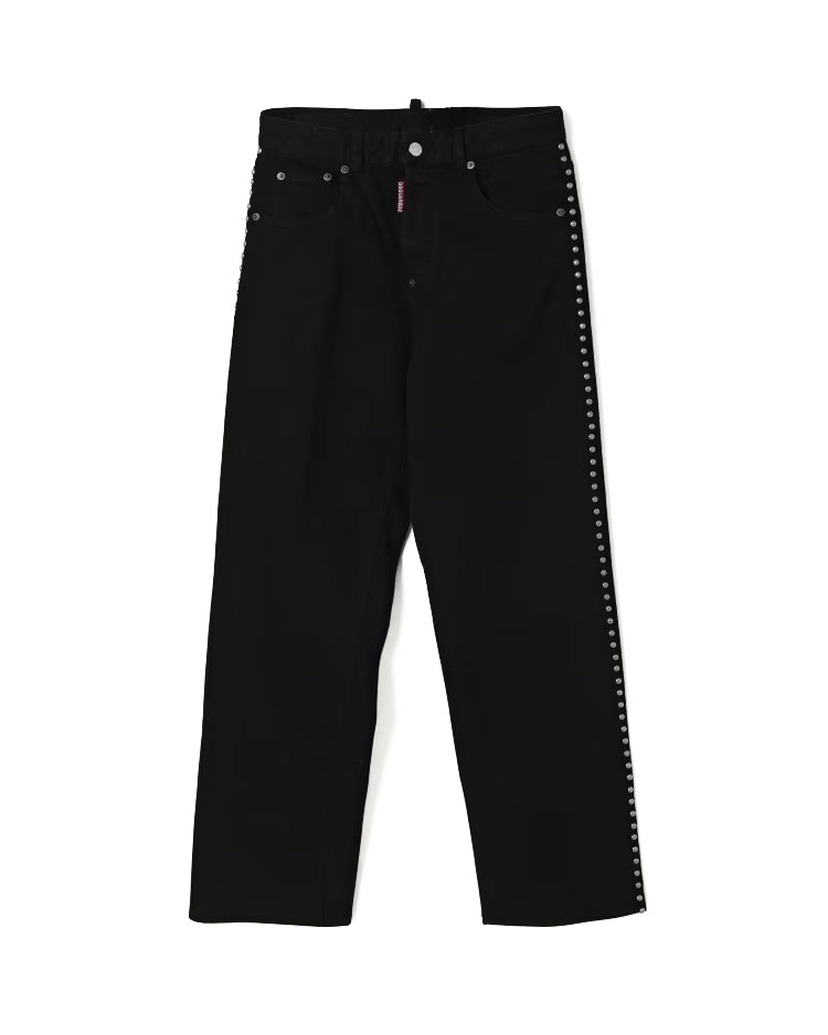 Dsquared2 Kids Jeans Nero con Borchie per Bambini