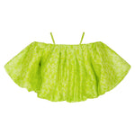 Pinko Kids Top Lime con Logo All-over (retro)
