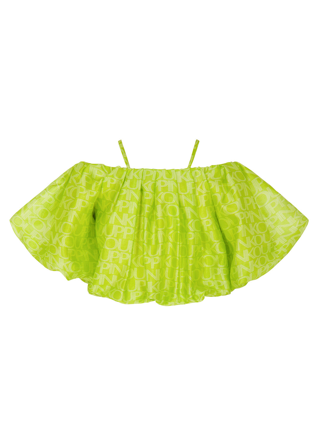 Pinko Kids Top Lime con Logo All-over (retro)