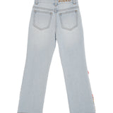 Pinko Kids Jeans Denim con Paillettes Fire per Bambine