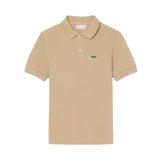 Lacoste Kids Polo Beige con Ricamo Logo per Bambini