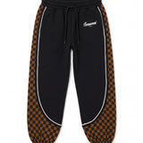 Sprayground Kids Pantalone Nero e Quadri con Logo per Bambini