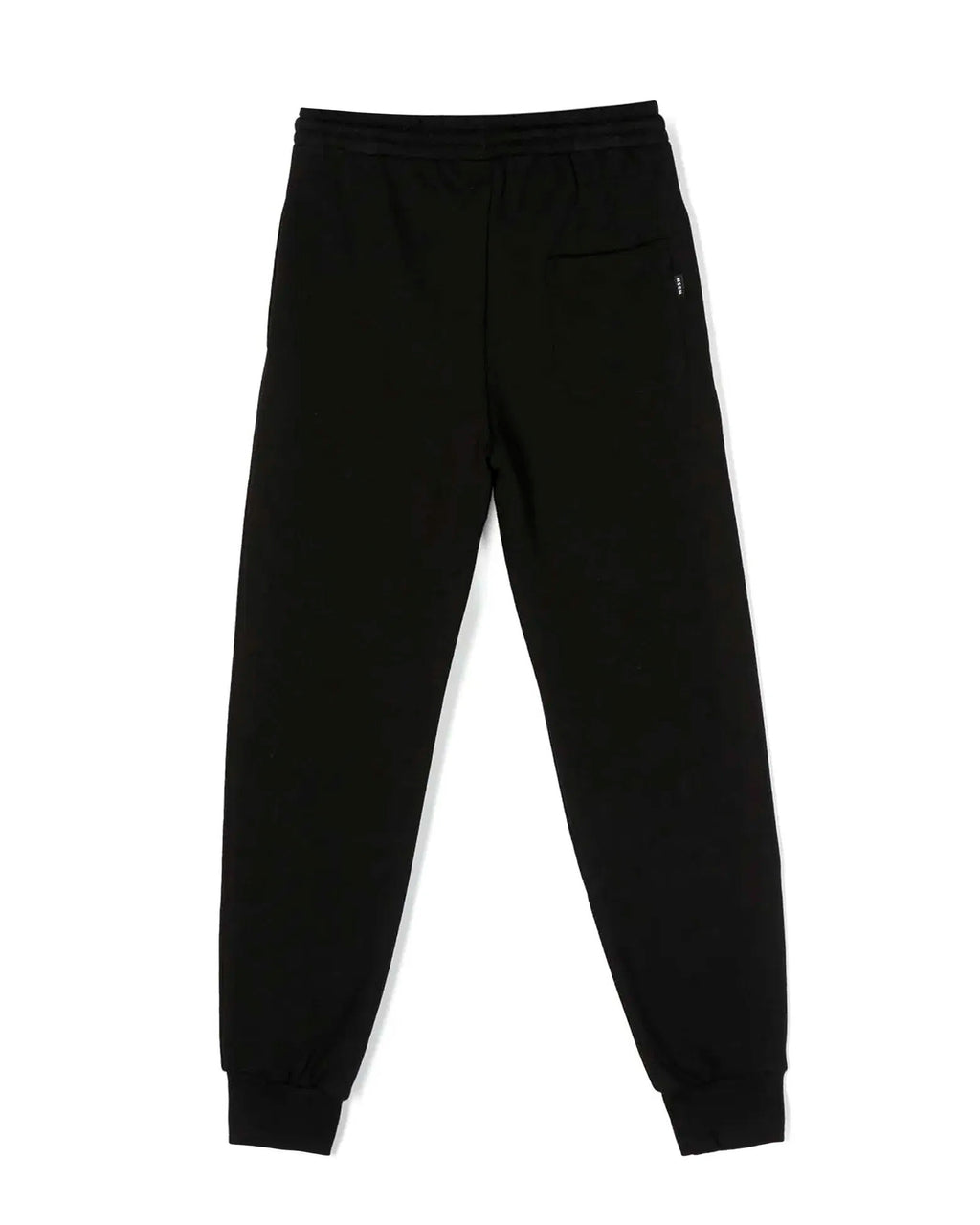 MSGM Kids Pantaloni in Tuta Neri con Logo per Bambini