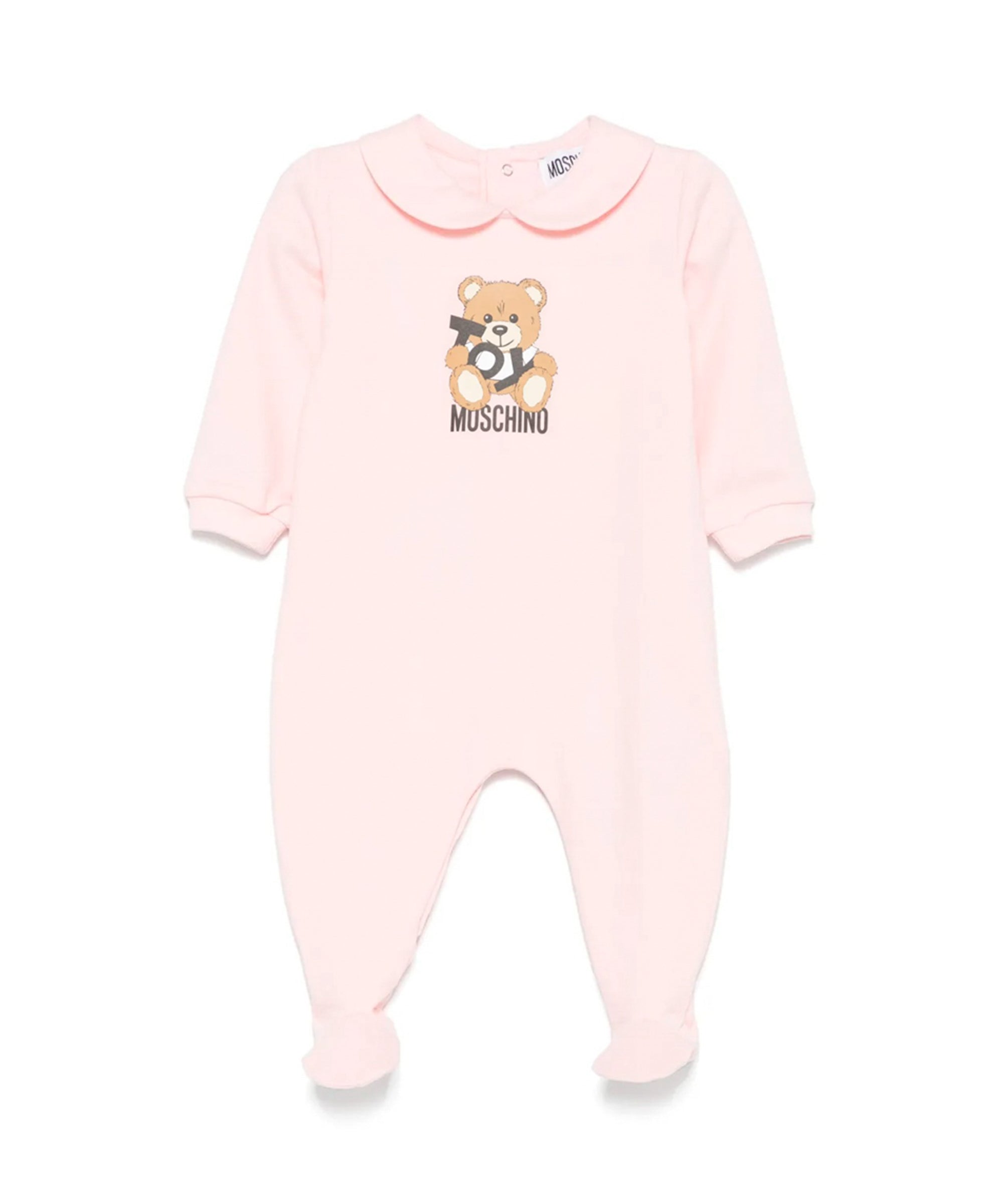 Moschino Kids Tutina Rosa con Stampa Toy per Neonate