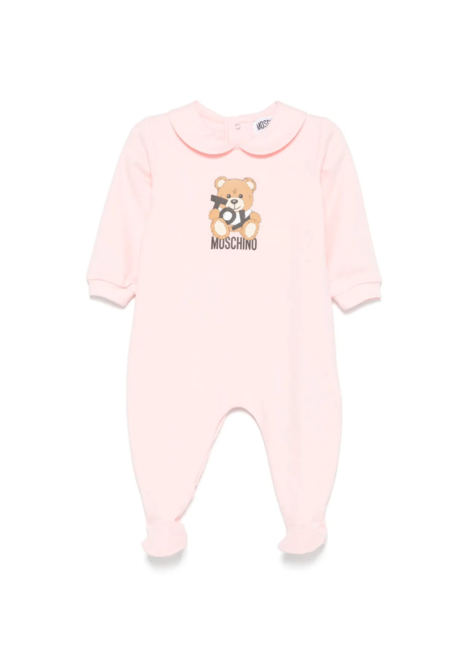 Moschino Kids Tutina Rosa con Stampa Toy per Neonate