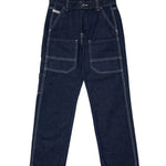 Diesel Kids Jeans Blu con Cuciture a Vista a Contrasto Unisex