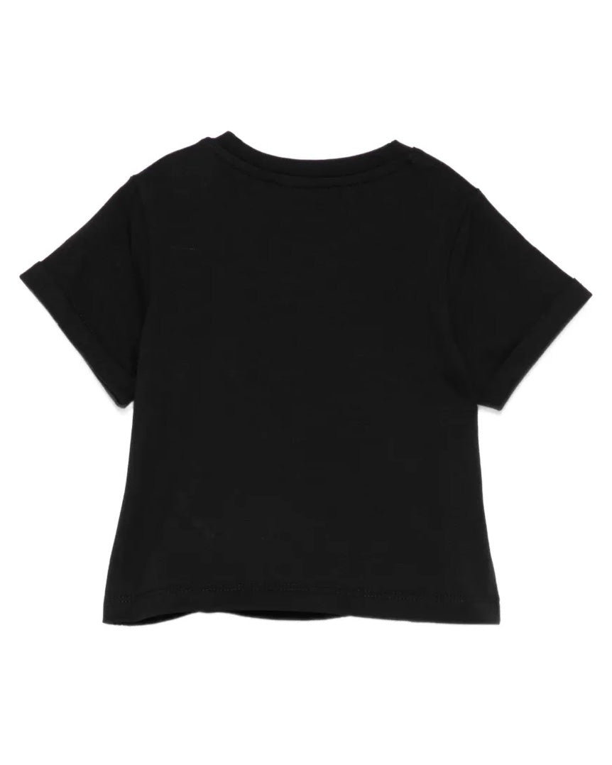 Moschino Kids T-Shirt Nero con Teddy Bear per Neonate