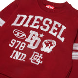 Diesel Kids Felpa Bordeaux con Stampa per Bambini