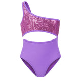 4giveness Kids Costume Intero Lilla con Pailettes per Bambine