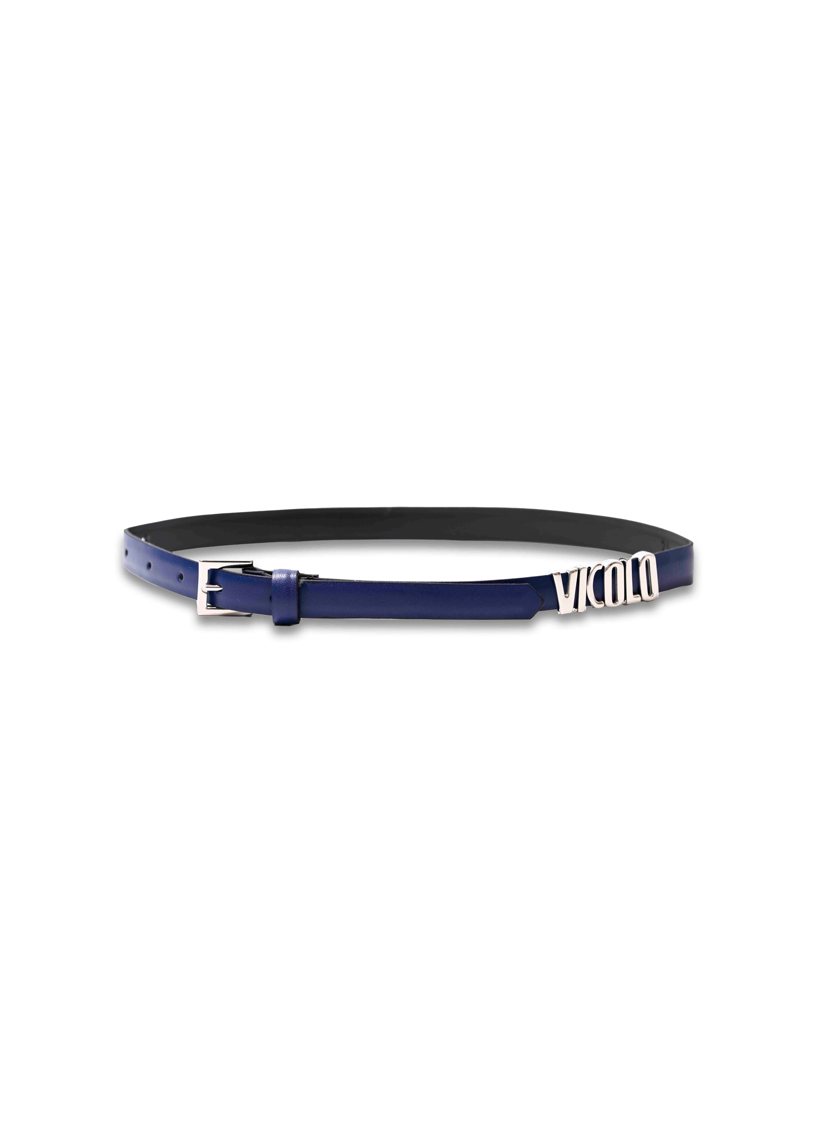 Vicolo Kids Cintura Slim Blu Royal Logata per Bambine