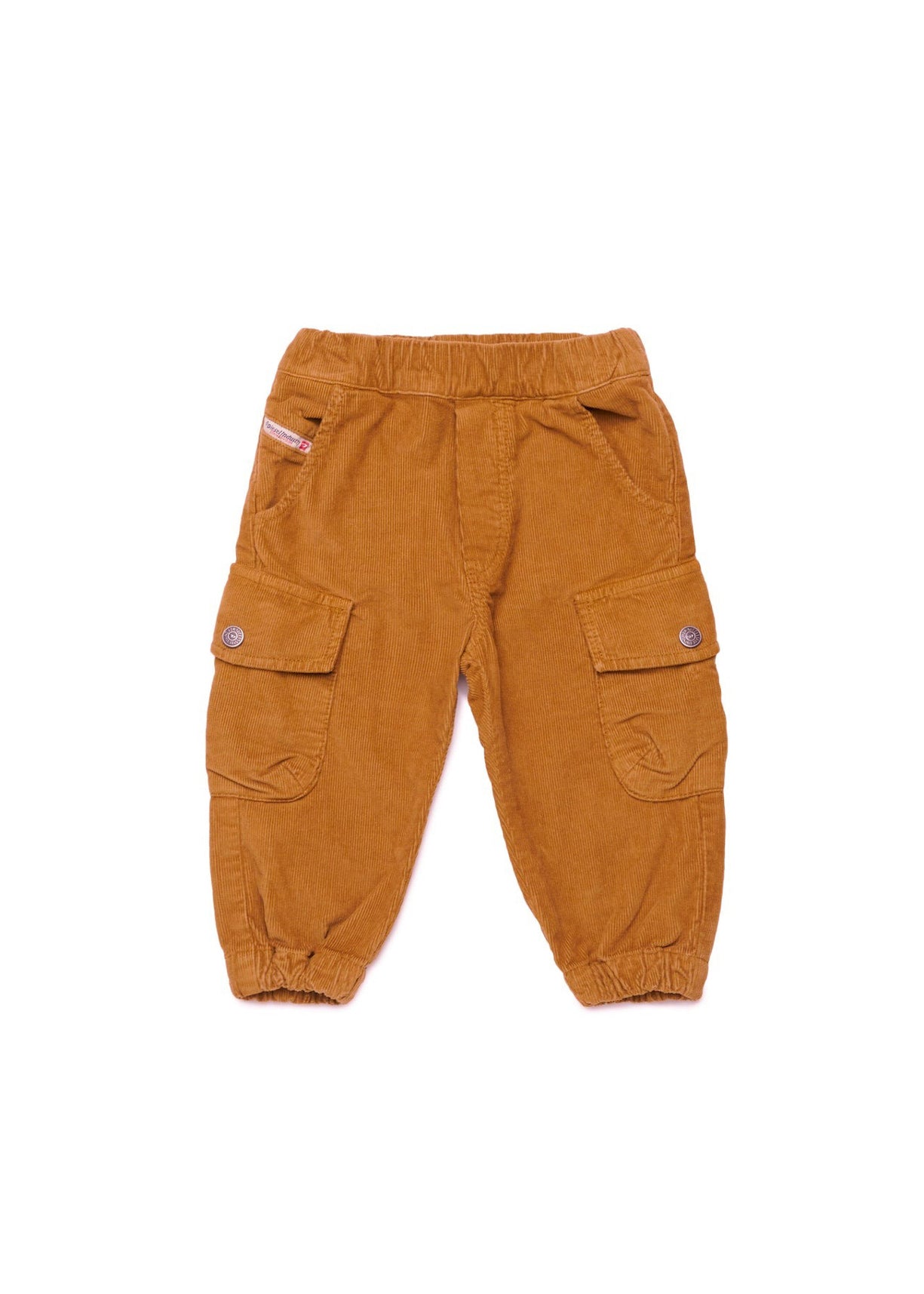 Diesel Kids Pantaloni Beige con Tasconi per Neonati