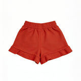 Moschino Kids Short Rosso con Logo Bianco per Bambine