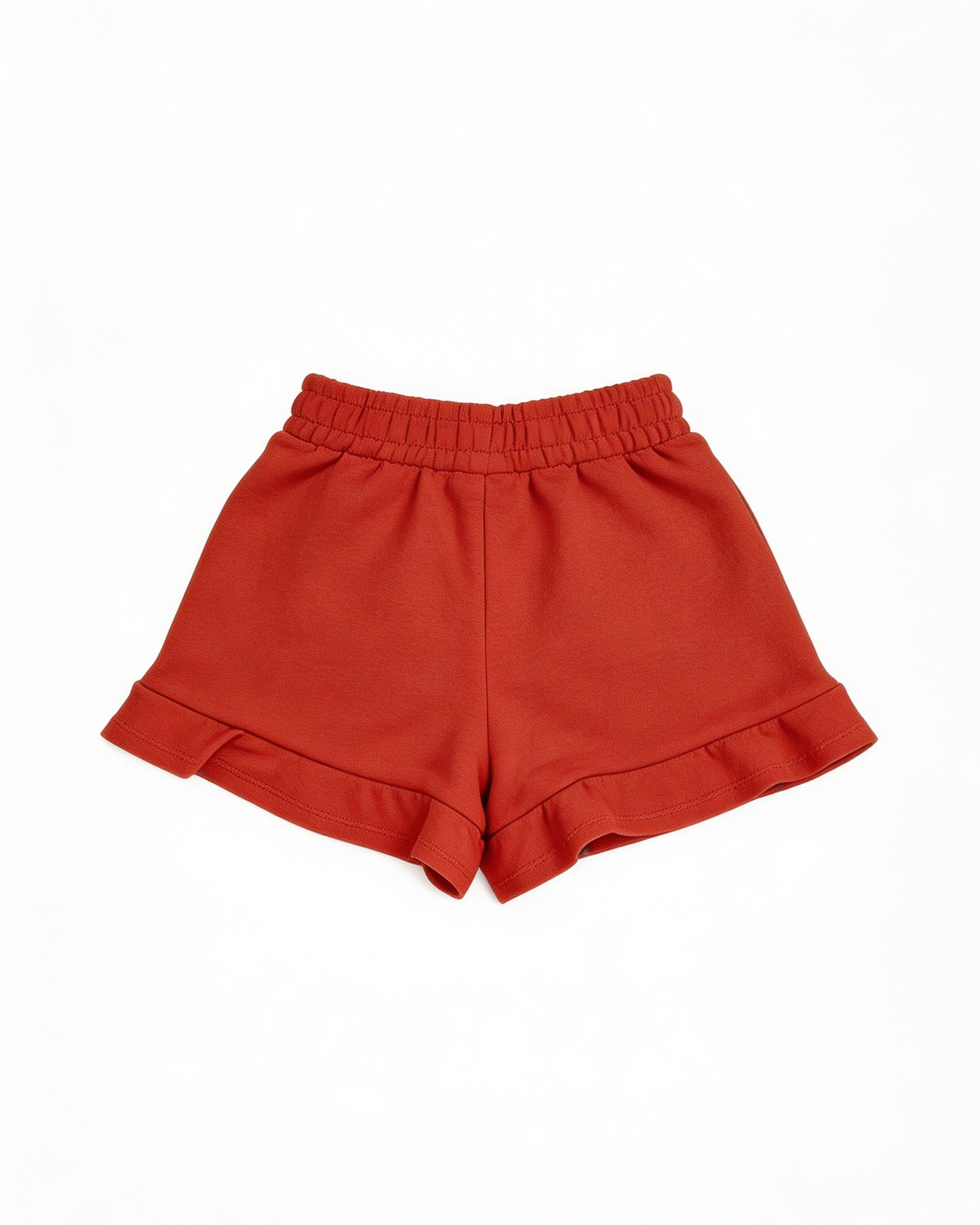 Moschino Kids Short Rosso con Logo Bianco per Bambine