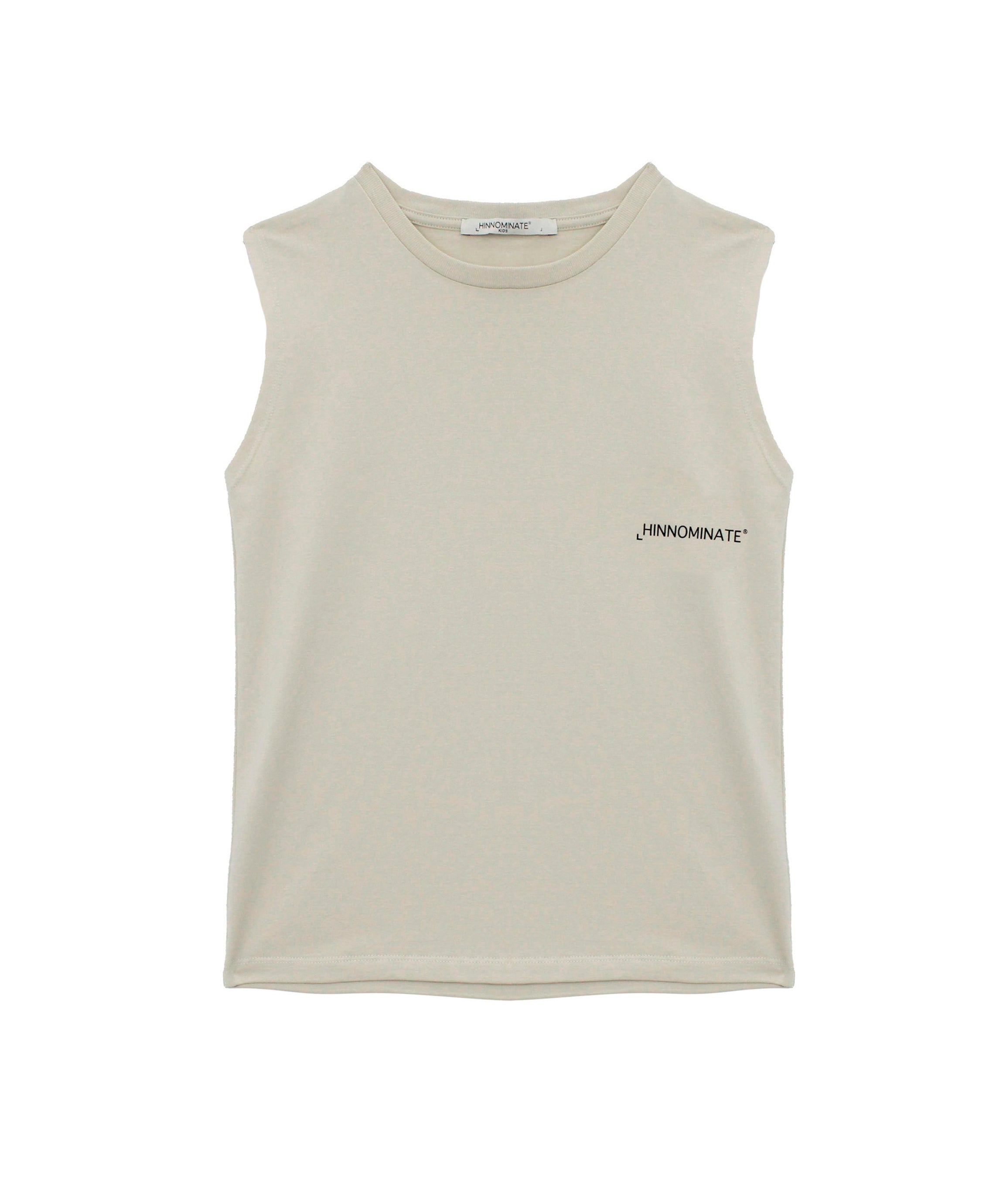 Hinnominate Kids T-Shirt Beige con Logo per Bambini (fronte)