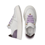 Elisabetta Franchi La Mia Bambina Sneakers Avorio/Lilla con Logo per Bambine