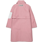 N21 Kids Trench Rosa con Dettagli Bianchi a Contrasto e Bottoni per bambine