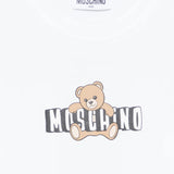 Moschino Kids Felpa Bianca con Logo Teddy Bear per Bambini