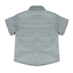 Daniele Alessandrini Kids Camicia in Denim con Logo per Neonati