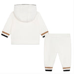 Boss Kids Completo Felpa e Pantalone Bianco per Neonati (retro)