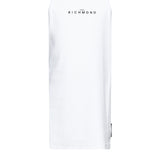 John Richmond Kids Abito Bianco con Logo per Bambine