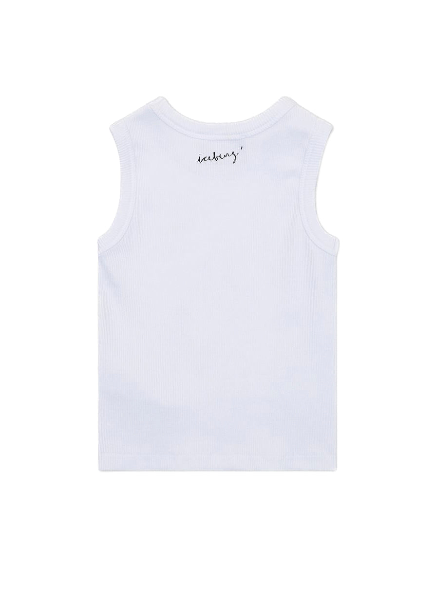 Iceberg Kids Canotta Bianca con Stampa Daffy Duck