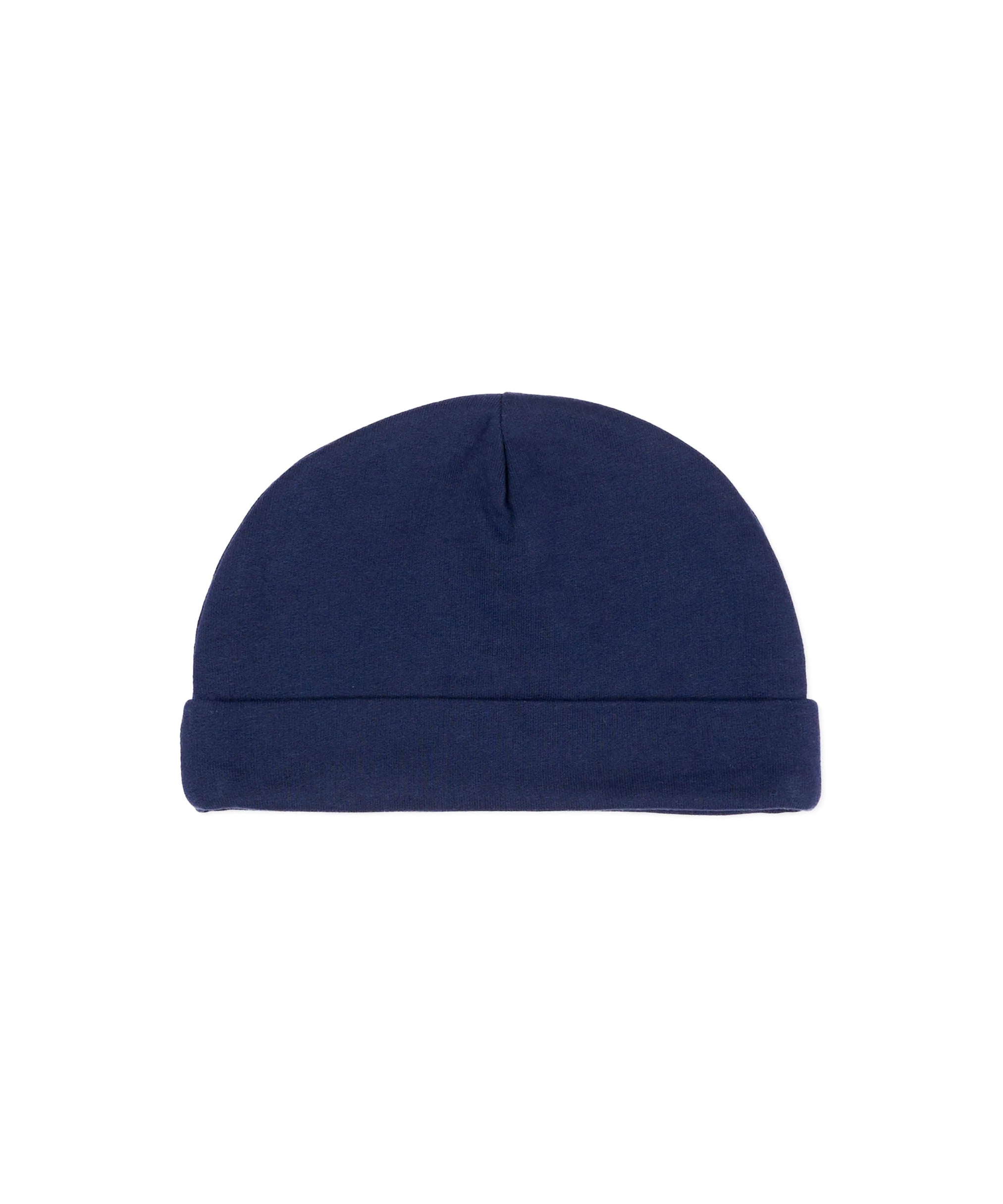 Moschino Kids Cappellino Blu in Cotone con Stampa Teddy Bear e Logo Unisex per Neonati
