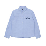 Dsquared2 Kids Camicia Azzurra con Rivetti e Ricamo Logo "Icon" per Bambini