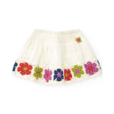 Tuc Tuc Gonna Bianca con Ricamo Fiori per Neonate