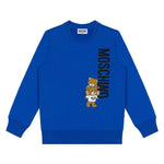 Moschino Kids Felpa Blu con Logo Teddy Bear per Bambini 