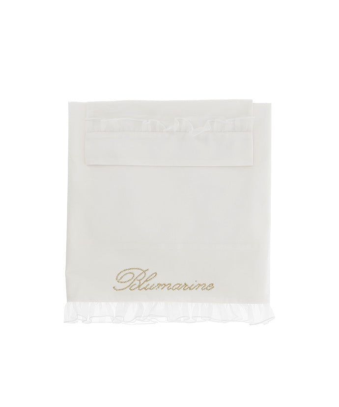 Blumarine Kids Lenzuola Nanna Panna Chiaro con Ricamo per Neonate