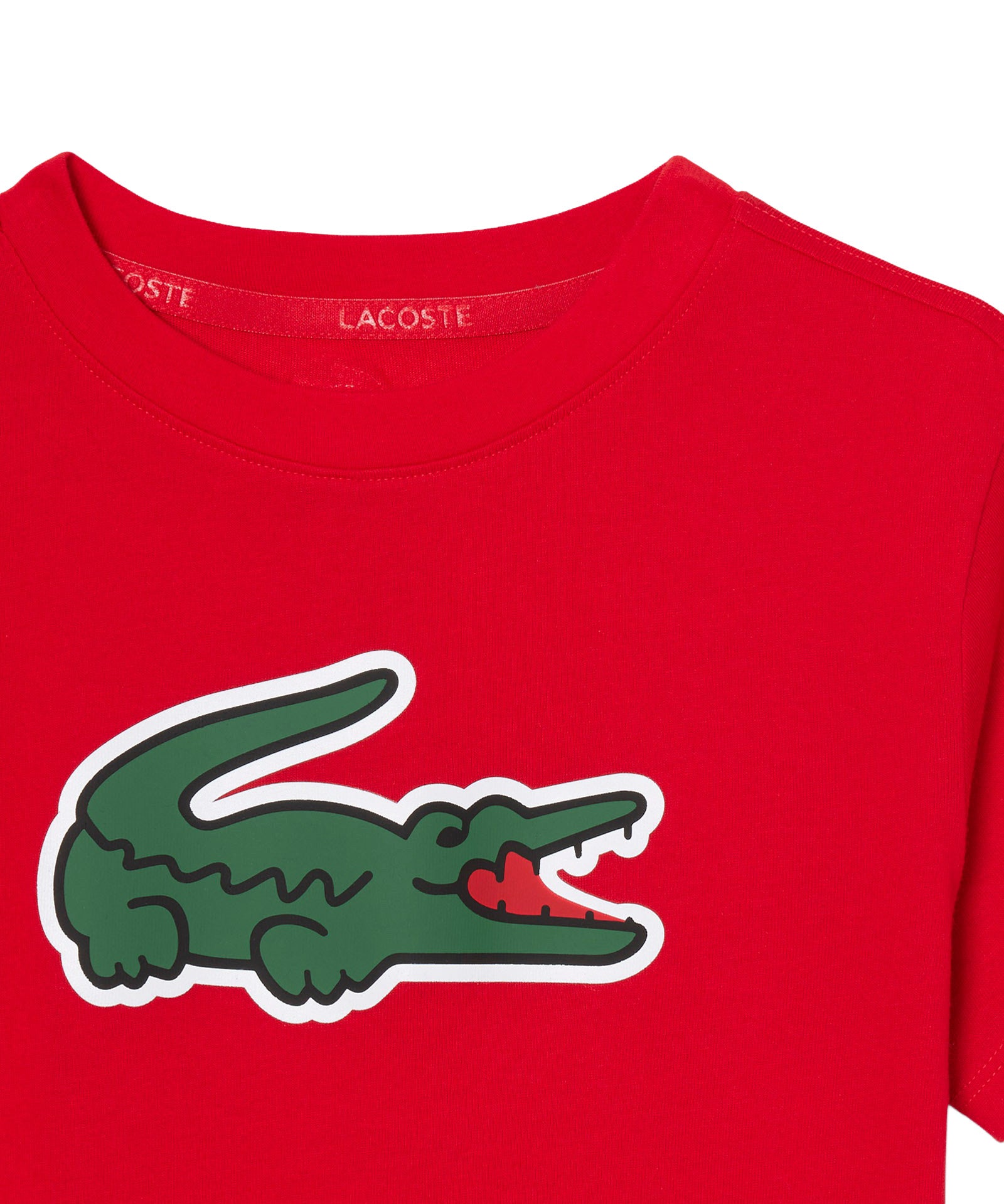 Lacoste Kids T-Shirt Rosso con Logo Coccodrillo Unisex