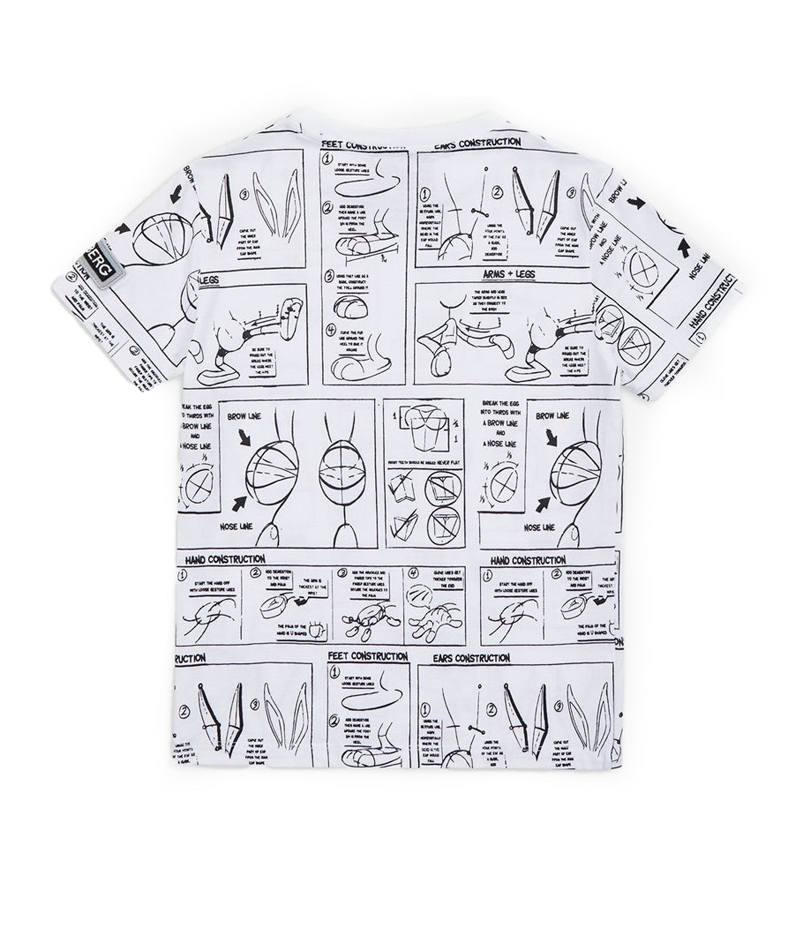 Iceberg Kids T-shirt Bianca con Grafica Cartoon per Bambini (retro)