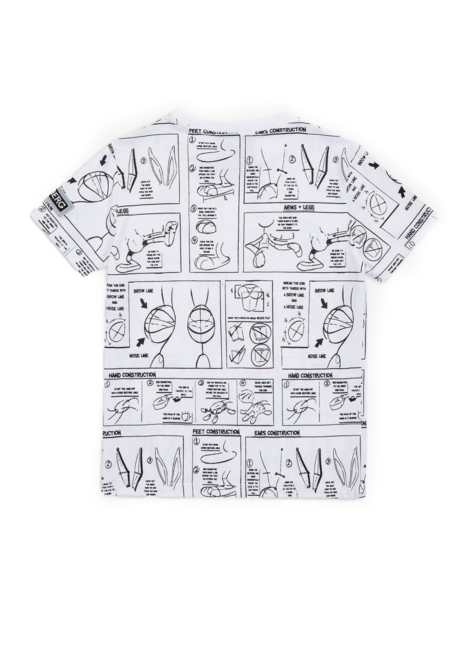 Iceberg Kids T-shirt Bianca con Grafica Cartoon per Bambini (retro)