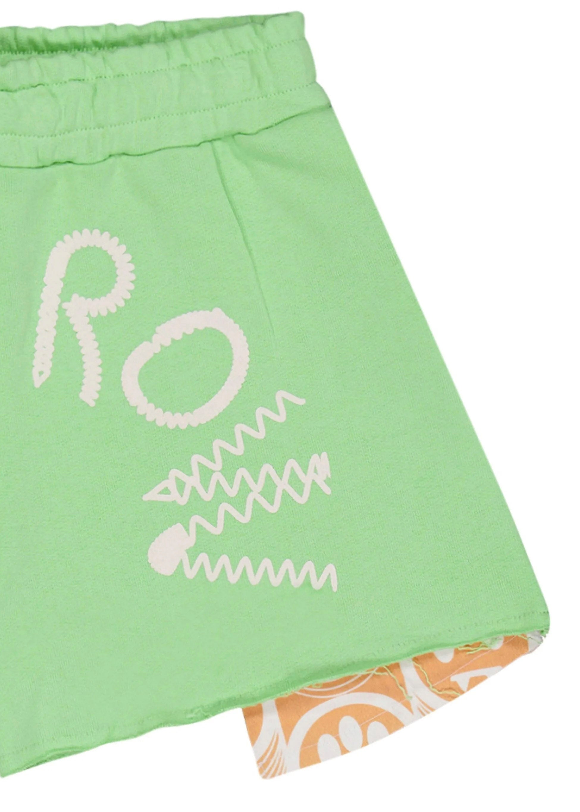 Barrow Kids Shorts Verdi con Stampa per Bambine