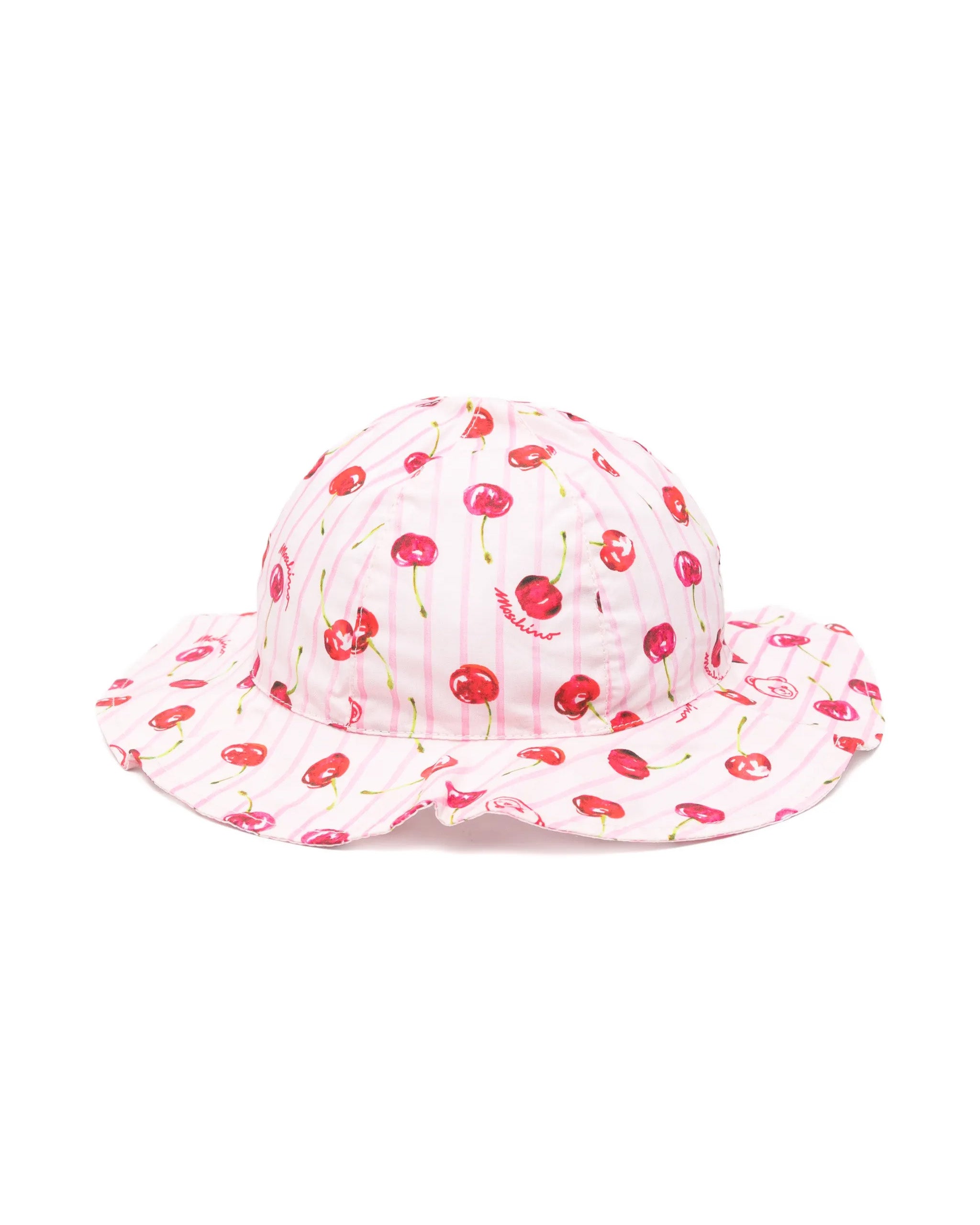 Moschino Kids Cappelo Bucket Rosa/Cherry per Neonate
