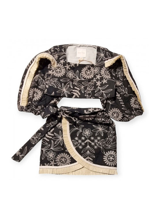 Cocò et Mamà Completo Selena Nero/Beige per Bambine