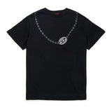 Diesel Kids T-Shirt Nero con Stampa e Logo Oval-D per Bambine