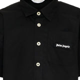 Palm Angels Kids Camicia Nero con Logo per Bambini