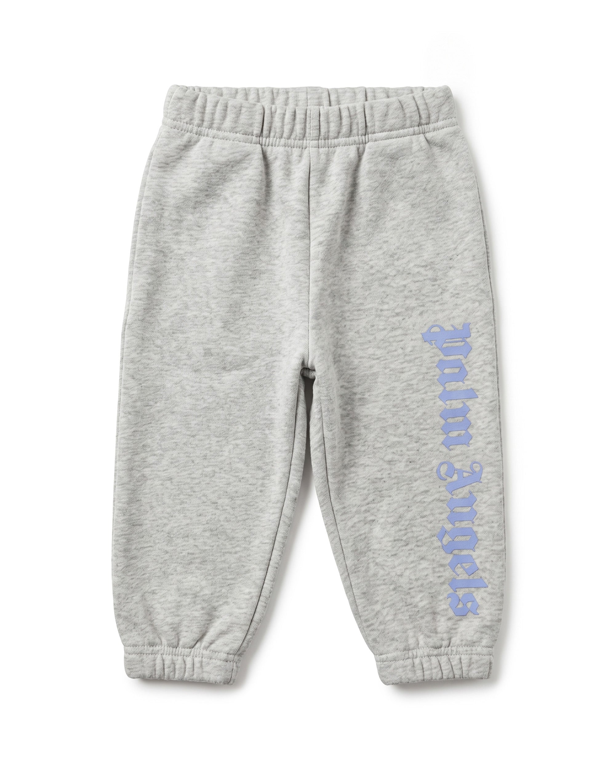 Palm Angels Kids Pantalone Grigio Melange con Stampa Logo per Neonati