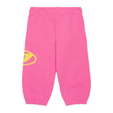 Diesel Kids Pantaloni Jogger Fucsia con Stampa Logo Oval D per Neonate retro